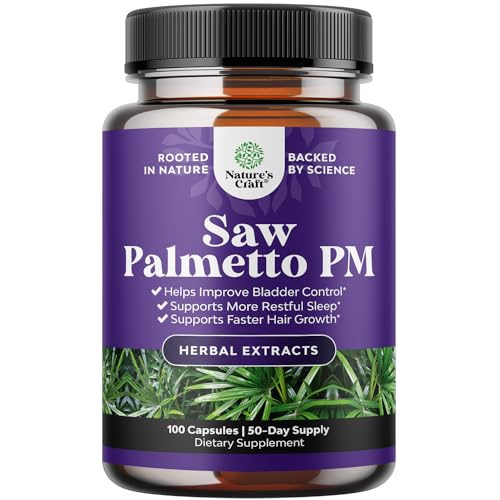 Nighttime Defense Saw Palmetto for Men - Saw Palmetto Extract Prostate Supplement for Men Help...