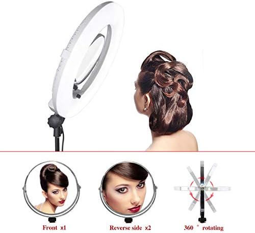 Miniatura 7 de Anillo de luz LED de 18 pulgadas, 96 W, 480 SMD, estudio fotográfico, video, retrato, película, selfie, fotografía de YouTube, iluminación continua