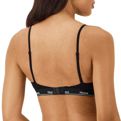 Hanes Women's Originals Triangle Bralette Pack, Breathable Stretch Cotton Bras, 2-Pack3