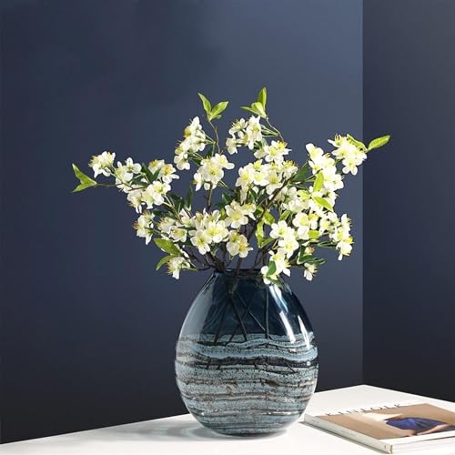 Vase à fleurs esthétique vintage bleu grand modèle pour vase de sol