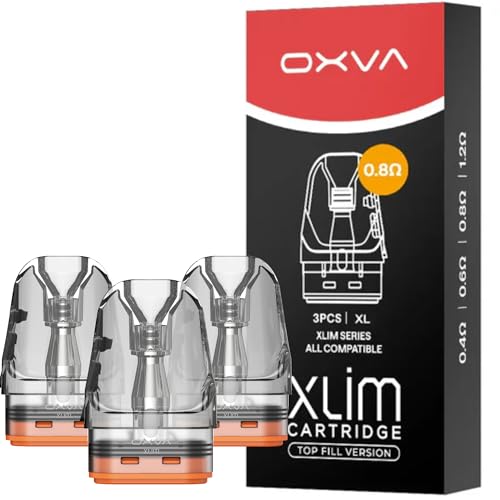 Oxva Xlim Pod V3 (0.8 XL) - Compatible with Oxva Xlim Pro 3 Xlim Pro 2 - Xlim Go 2 - Works With Oxva Xlim Vape Kits EXCEPT Xlim C Kit - No Nicotine - New Upgraded Xlim V3 Top Fill Vape Pods