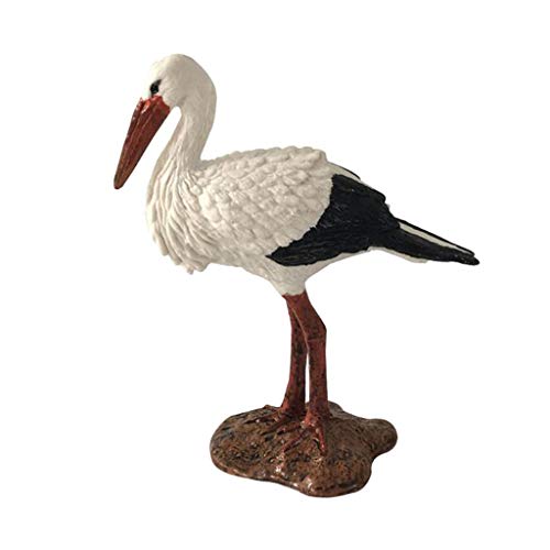 Baoblaze 2pcs PVC Realista Animal Guindaste Modelo Estatueta Brinquedos De Ação Colecionáveis