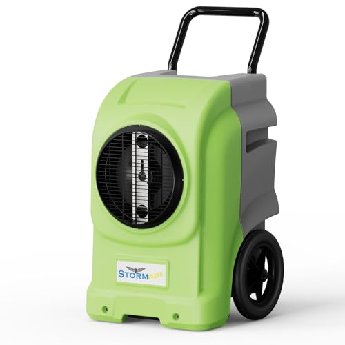 Image of ALORAIR 270 PPD LGR Commercial Dehumidifier with Pump & Drain Hose, Portable Industrial Dehumidifiers with Wheels for Water Damage Restore, Basement, Garage, 6 Years Warranty (Green)