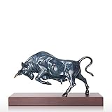 MIEUXO Skulptur Kräftige Stierskulptur Bronzestatuen voller Schwungkraft Tierskulptur Stier Wohnaccessoires