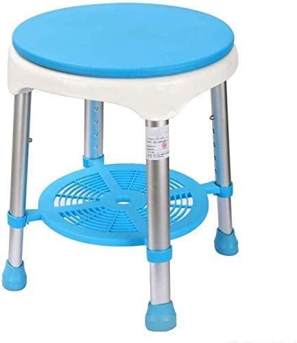 Taburete de ducha giratorio contra caídas de ancianos con asiento ajustable y soporte de 150 kg