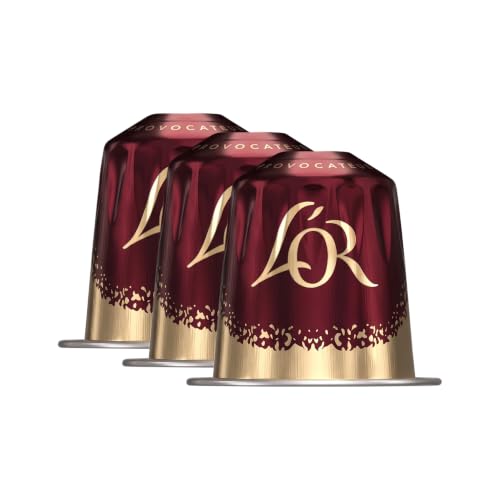 L'OR Coffee Pods, 30 Count Provocateur Medium Roast Blend, Single-Serve Aluminum Coffee Capsules Compatible with the L'OR BARISTA System & *Nespresso Original Machines, 30 Count (Pack of 3)