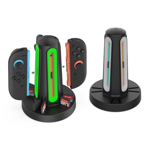 Image of New World Charging Dock for Nin-tendo Switch 2(2025) for Joy-Con Controller , Charging stand for Switch 2 Joy-Con also support Game cartridges storage