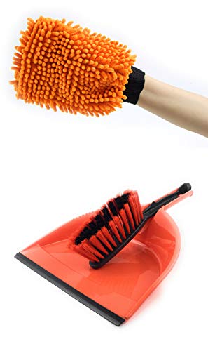 Home Point - Juego de Limpieza con manopla y recogedor de Microfibra, Guante de Microfibra