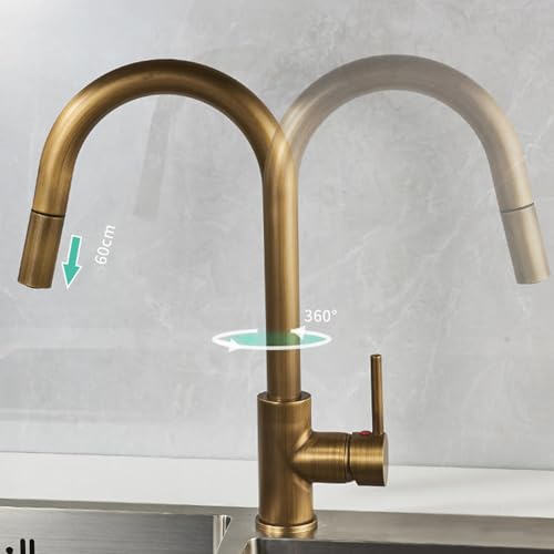 Robinet de cuisine retro a douchette pour evier de style moderne - 4