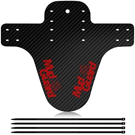 Bike Fender,Mountain Bike Fender,Front/Rear Tire Wheel Fenders Carbon Fiber Mountain Bike Bicycle Road Cycling Bike Mountain Bike Mudguard,red