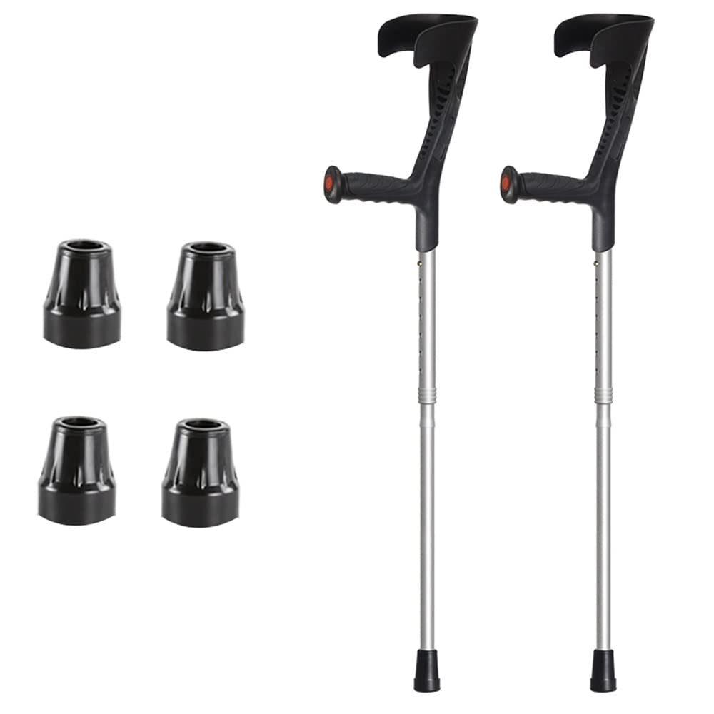Béquilles d'avant-bras ergonomiques pliantes pour adultes (166-196 cm) | 1 paire - 8