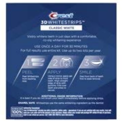 Image of Crest 3D Whitestrips Classic White Teeth Whitening Kit, 10 Treatments 20 Strips
