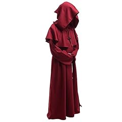 Burgundy Cowl Hat+robe+ Waist Rope+necklace