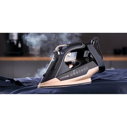 High Power 3100W Steam Iron - Ceramic Non-stick Soleplate - 380ml Large Capacity Water Tank - Anti-drip & Anti-calc Function - Self-cleaning Function to Reduce Limescale