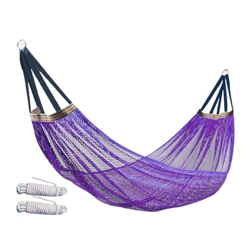 Hamac de camping, balançoire d'arbre d'extérieur avec filet, 260 x 130 cm, tissu respirant et...