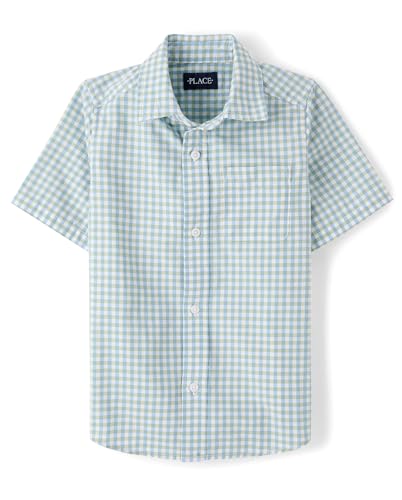 Image of The Children's Place boys Short Sleeve Button Up Shirt
