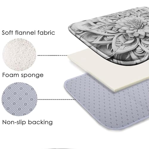 Tapis de bain grand format en mousse à mémoire de forme pour sol glissant - 5