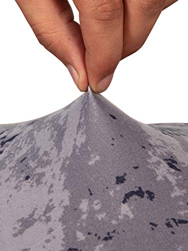 Image of Cortina Dining Chair Slipcovers | Protection Chair Covers | Marble Print, Removable, Washable | Universal Fit Soft Stretchy Polyester Spandex | Living Room, Kitchen, Party | Pack of 1, Marble Grey