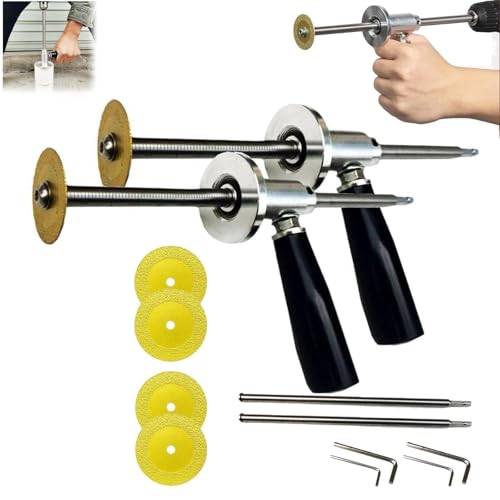 Inside Pipe Cutter for Pvc Pipe,Steel Pipe Cutter with Diamond Grit Cutting Wheel and Handle,Inside Pvc Pipe Cutter Fit for 1-1/2 to 8 Inch,7 Inch Internal/Inside with Adjustable Depth Setting(2 Set)