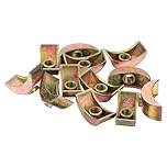 sourcing map 12pcs M6 Half Moon Nuts Washers, Zinc Alloy External Thread Lock Washer, Spacer Connector Hardware Fittings, Bronze