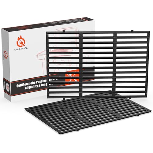 Genesis ii Grill Grates for Weber Genesis II 300 and Genesis II LX 300 Series Grills, Genesis II E&S 310 315 320 325 340, 18.75' Grill Parts for Weber Genesis 2, Weber 66095 66802,66805, Cast Iron