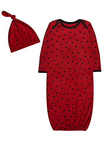 Image of A.T.U.N. (ALL THINGS UBER NICE) Unisex-Baby Unisex Floor Length Gown with Knot Hat Set