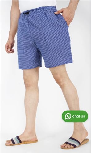 Image of Men's Cotton Regular Fit Checkered Shorts with Inside Comfortable Elastic Waistband (Pack of 3)