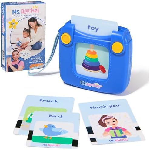 Ms. Rachel First Words Flash Cards, Electronic Card Reader, 100 Words