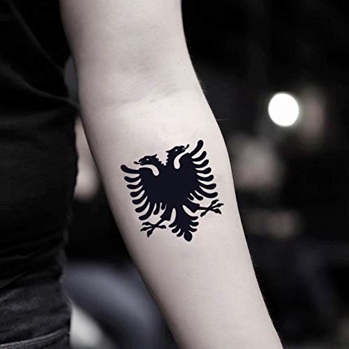 Albanian Eagle Temporary Fake Tattoo Sticker (Set of 2) – www.ohmytat.com