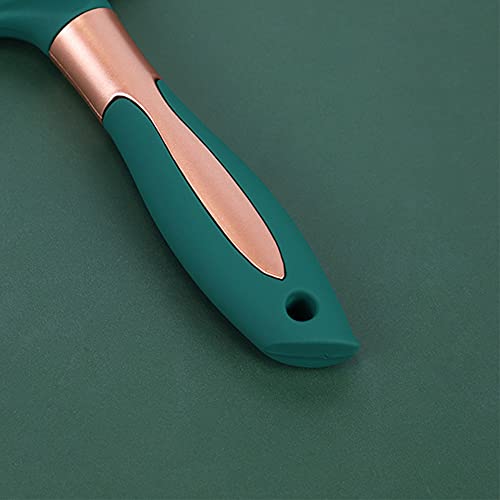 Rn Beauty Styling Brush Detangling Brush Anti-Static Massage Hair Brushes Nylon Bristle Pins Blow Drying Detangler Hairbrush For Women Of All Hair Styling Types Blackish Green Color - Round #TOP3