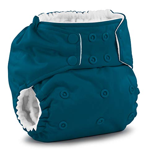 Image of Kanga Care Rumparooz Cloth Diaper Reusable One Size Pocket Diaper with Patented Inner Double Gusset 2 pcs Microfiber Insert Soaker (6-35+ lbs) - Caribbean