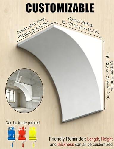 Kit de puerta de arco de bricolaje con 2 esquinas de medio círculo para salón 4