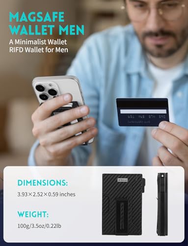 Image of Ridge Wallets for Men,Magnetic Wallet for iPhone 17 /16 /15 /14 /13 /12 Series,Magnetic Wallet with Money Clip,Card Holder,Holds 8 Cards & Bills,Ridge Wallet for men.