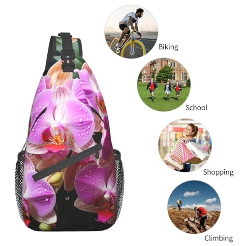 Sling Bag para Hombre y Mujer Color Orchids miniatura 6