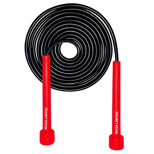 Muza Skipping rope adult for Home Exercise & Body Fitness men, women and kids | speed jumping rope with non slip handle | Adjustable skipping rope for Fitness, Fat Burning, Boxing, Crossfit and MMA Muza Skipping rope adult for Home Exercise & Body Fitness men, women and kids | speed jumping rope with non slip handle | Adjustable skipping rope for Fitness, Fat Burning, Boxing, Crossfit and MMA