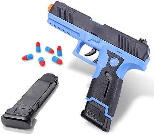 HitSong Toy Blaster, Soft Bullet Toy Pistol, Empty Shell Ejecting, Nylon, Education Toy Mode for Boys and Girls Age 8+, Gift for Birthdays Holidays Christmas (Blue)