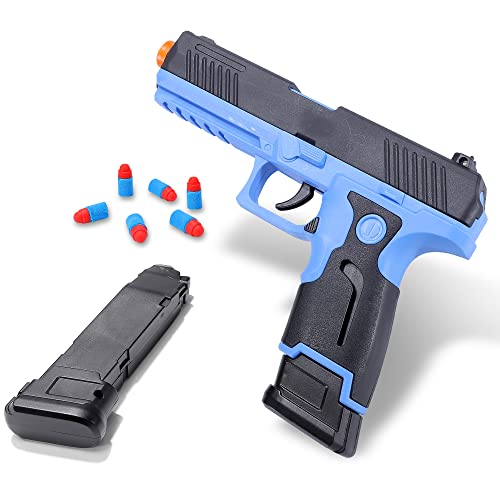 Hitsong Toy Blaster, Soft Bullet Toy Pistol, Empty Shell Ejecting, Nylon, Education Toy Mode For Boys And Girls Age 8+, Gift For Birthdays Holidays Christmas (Blue) #TOP3
