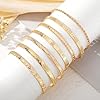 IFKM Gold Bangle Bracelets For Women, 14k Gold Plated Multi Layer Stackable Cuff Bracelet Set, Trendy Elegance Charms Non Tarnish Minimalist Textured Boho Jewelry Gift for Women #5