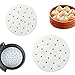 Lot de 100 feuilles de papier de cuisson perforé anti-adhésif non blanchi pour friteuse à air, four, cuisine