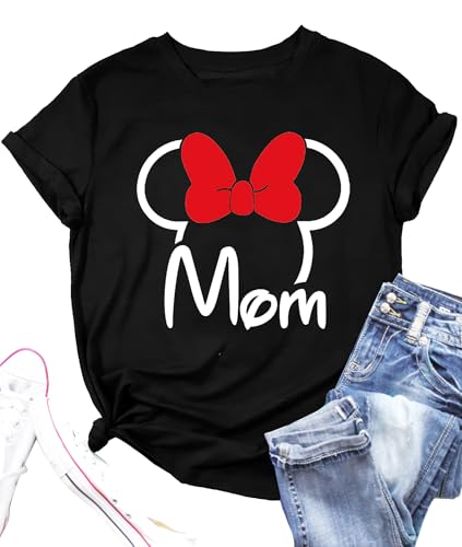 Mama Shirts for Women: Mom Letters Print T Shirt Magical Funny Cartoon Mom Graphic Tees Casual...