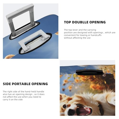 Luggage Cover for Travel Elastic Suitcase Cover Running Corgi Luggage Covers Fashion Suitcase Protector Thickened Baggage Cover Dustproof Suitcase Sleeve Fits 18-32 Inch Luggage4