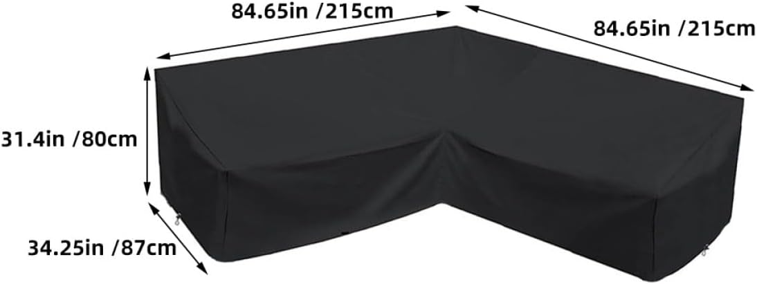 BESPORTBLE Oxford Fabric Patio Sofa Cover Weatherproof Outdoor Furniture Protector