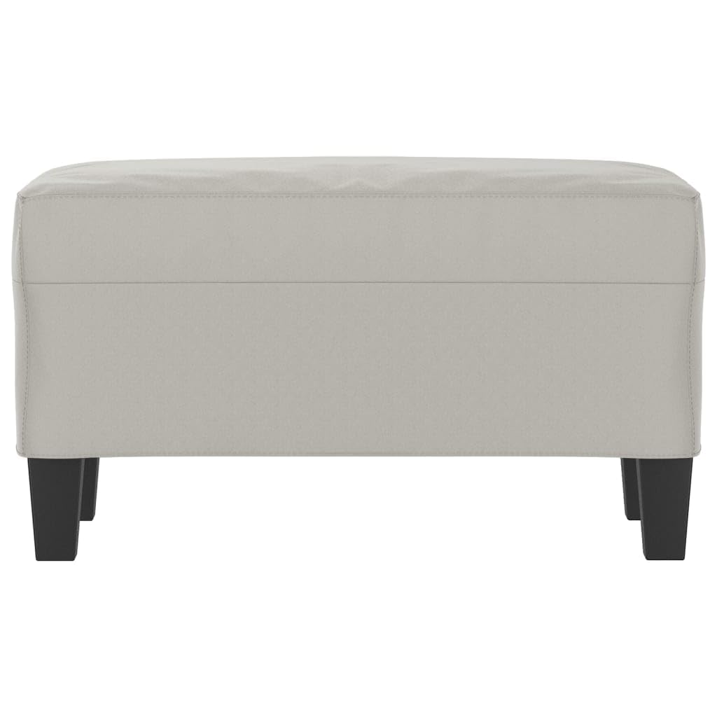 Panchina grigio chiaro, tessuto in microfibra, 70 x 35 x 41 cm, imbottita con schiuma, panca come panca da corridoio, poggiapiedi o panca letto, con pratico contenitore