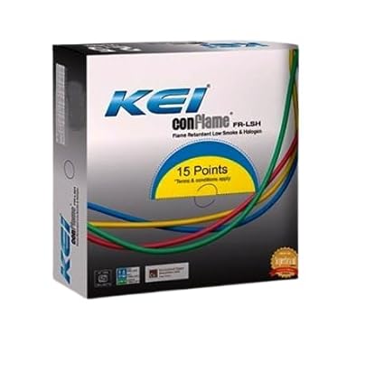 KEI ConFlame FRLS(Flame Retardant Low Smoke) 1.5 SQMM (Blue, 180 Meters) (White)
