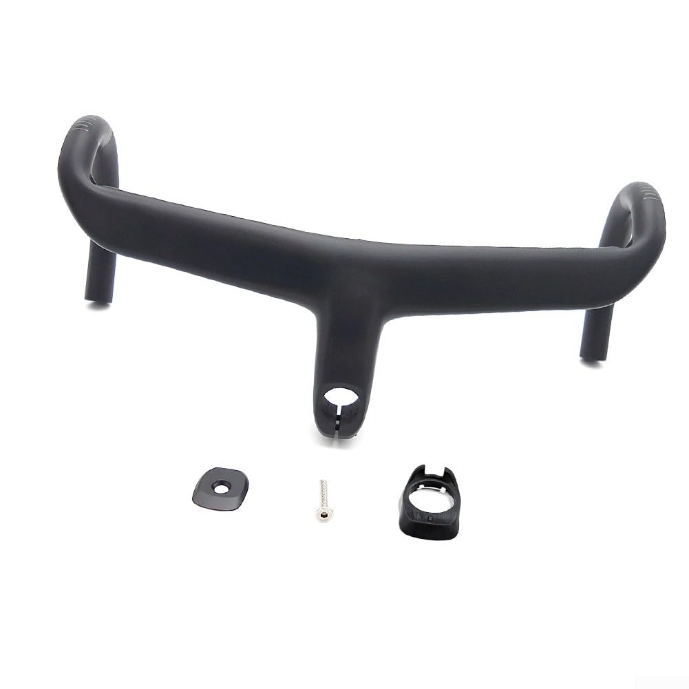 Manillar integrado de fibra de carbono T800 para bicicleta de carretera, 380 400 420 mm, manillar mate para bicicleta de carreras (100 x 400 mm)