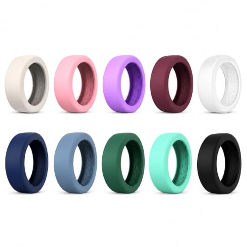 EarTycoon �����O�J�o�[ 10�p�b�N Oura Ring Gen 5�Ή� �V���R�������O�v���e�N�^�[�Z�b�g 10�F ���h�~ �ی�J�o�[ �\�t�g �t���L�V�u�� �����O�K�[�h �j�����p (S)