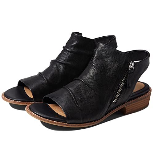 MOOMMO Women Low Block Heel Sandal Booties Peep Toe Side Zipper Sandals Cut Out Backless Chunky Stacked Heel Slingback Ankle Boots Open Toe Pleated Casual Heeled Sandals Dress Party 4-11 M US