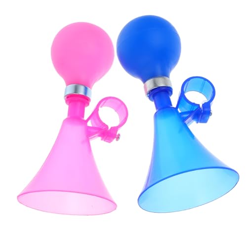 TOBBOMEY 2pcs Manual Squeeze Bike Horns Loud Crisp Sound Easy Installation for Essential Safety Warning Accessories for Adults Boys and Girls