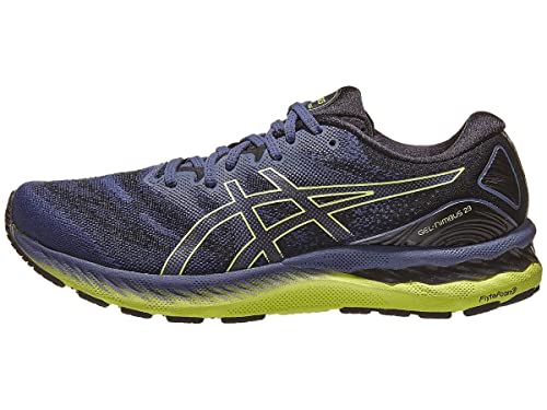 ASICS Men's Gel-Nimbus 23 Running Shoes, 12, Thunder Blue/Glow Yellow