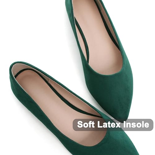 Image of Dear Time Women's Pointed Toe Ballet Flats Simple Casual Office Work Flats Slip-on Comfortable Shoes